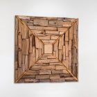 cuadro con relieves de madera