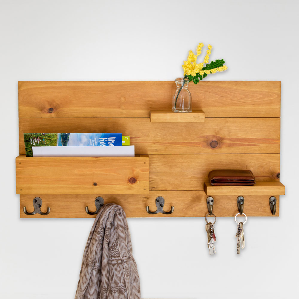 Cabilock 1 caja de madera de almacenamiento decorativa para llaves,  colgador de llaves de pared, organizador de llaves de armario, organizador  de