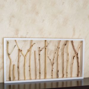 cuadro de ramas blancas