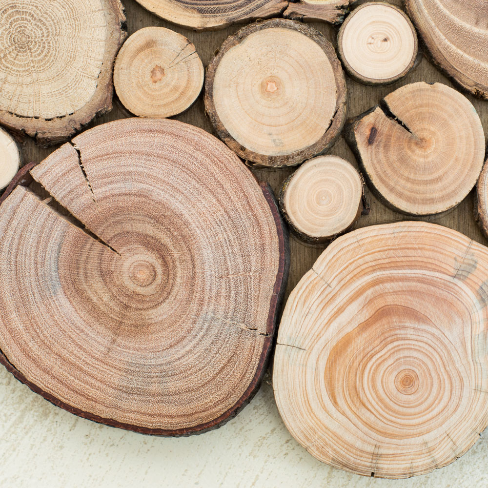 cuadro rústico con detalle de las rodajas