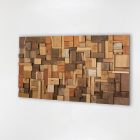 escultura de pared de madera