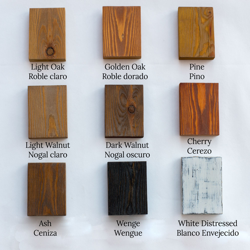 muestrario color madera