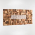 mural de pared hecho a mano de madera