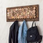 perchero de madera rústico