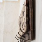 perchero de pared de madera rústico