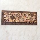 perchero rústico de pared de madera reciclada