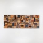 cuadro moderno de piezas de madera reciclada