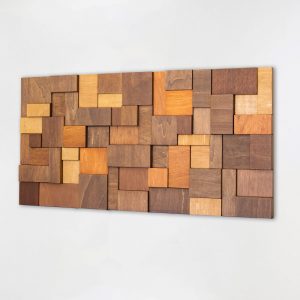 cuadro con relieve de madera