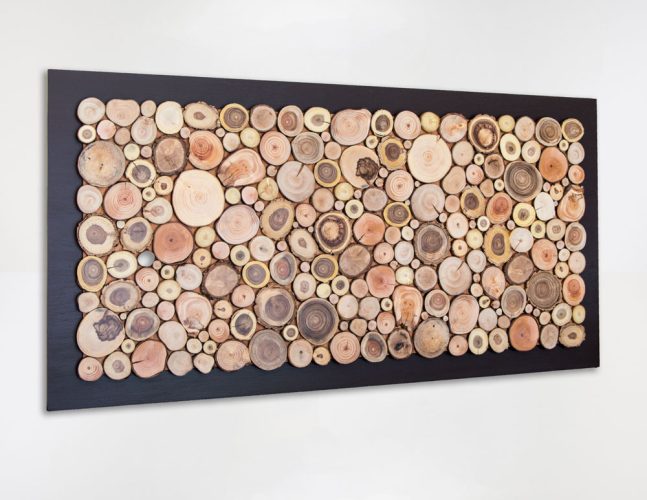 wood slice wall art